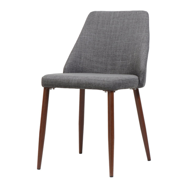 English Elm Christopher Knight Home® - DINING Elegant Modern Fabric Side Chair with Wood-Finish Iron Legs, Durable Craftsmanship for Home Dining LIGHT GREY 60912.00
