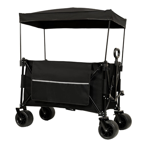 English Elm Collapsible Heavy Duty Folding Wagon with All-terrain Wheels for Beach and Camping W2932P253157