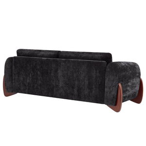 English Elm Christopher Knight Home® - 89"L Chenille Sofa - Elegant Black Seating With Plush Cushions & Durable Design For Modern Living Rooms N771P345832H_N771P345833H