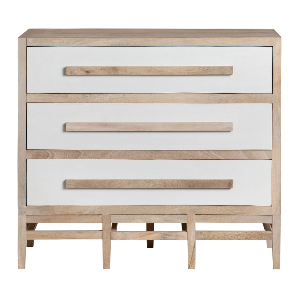 Crestview Collection Transitional 3 Drawer Accent Chest In Mango Wood – Modern Elegance With Natural Finish & Stability Brown Solid Wood Cvfnr4270