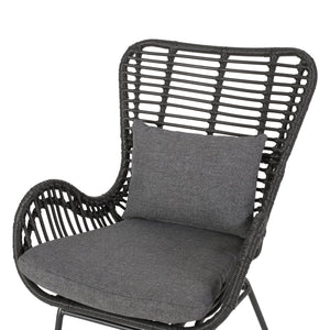 English Elm Tapscott All-weather Rattan Outdoor Accent Chairs Set of 2 with Cushions 65044.00GRY
