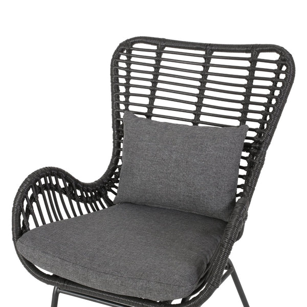 English Elm Tapscott All-weather Rattan Outdoor Accent Chairs Set of 2 with Cushions 65044.00GRY