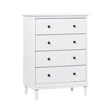 4-Drawer Solid Wood Dresser White BR4DDRWH-T Walker Edison