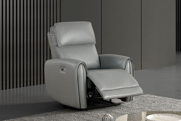 English Elm Contemporary Power Recliner with Plush High-Density Foam, Soft Track Arms, Hardwood Frame, Oversized Seat Gray 31 L x 36 W x 27 H B2741P395247