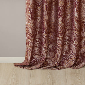English Elm Jacquard Madison Park Aubrey Window Curtain Pair with Paisley Jacquard, Faux Silk Piping, OEKO-TEX Certified Elegance Multicolor 3.05 L x 10.24 W x 9.45 H B03598093