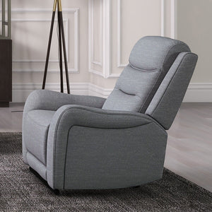 English Elm High Ezekius Manual Recliner with Pillow Top Arms and Leatherette Upholstery for Cozy Living Spaces Gray 91 L x 31 W x 26 H B2741P385161
