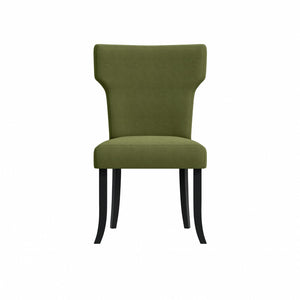 English Elm Sarita Boucle Dining Chairs Button Tufted Notched Back Espresso Legs Set of 2 B127P495083