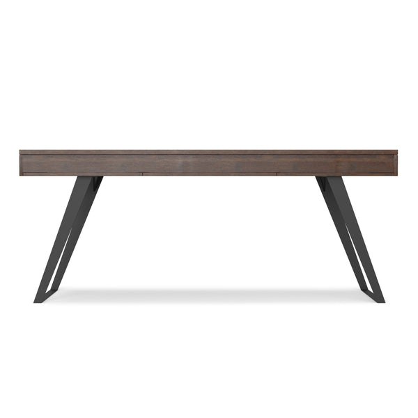 English Elm Lowry Large Industrial Desk - Distressed Charcoal Brown, Solid Hardwood, Ample Workspace & Storage B136P158881