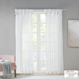 Madison Park Ceres Transitional Twist Tab Voile Sheer Window Pair MP40-5469 White