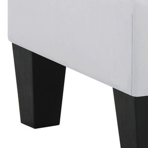 English Elm Stylish White PU Seating Ottoman 19"H x 23"W x 23"D — No Assembly, Compact Comfort for Small Spaces B078108257