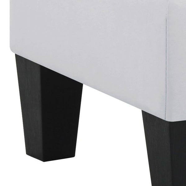 English Elm Stylish White PU Seating Ottoman 19"H x 23"W x 23"D — No Assembly, Compact Comfort for Small Spaces B078108257