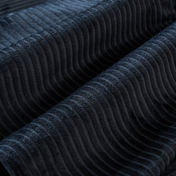 English Elm 59'' Corduroy Floor Sofa Convertible Sleeper with Bolster Pillow for Studio Living Black W3434P449858