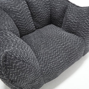 English Elm Sofa plush beanbag chair with superfiber cover and resilient foam filling for ultimate home comfort and relaxation Black W1996P252270