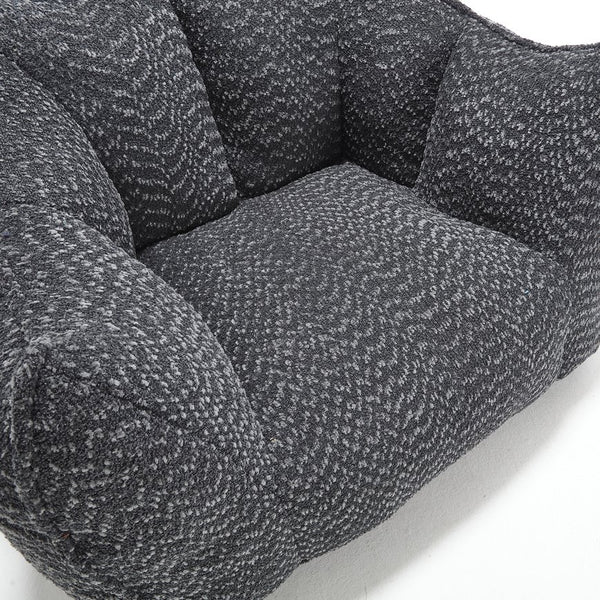 English Elm Sofa plush beanbag chair with superfiber cover and resilient foam filling for ultimate home comfort and relaxation Black W1996P252270