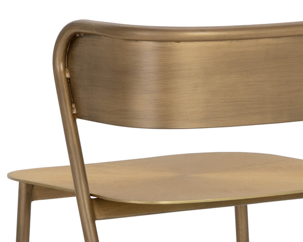 Sunpan Keanu Sleek Modern Barstool with Antique Brass Finish and Unique Starburst Design for Stylish Spaces Antique Gold