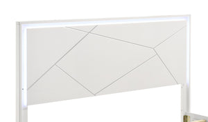 English Elm Manhattan King Bed – Sleek Low-Profile Design With Led Headboard & Glossy Finish For Modern Luxury B009S01738