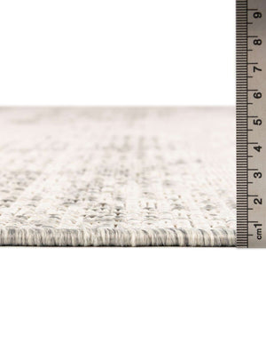 Unique Loom Outdoor Modern Cartago Machine Made Abstract Rug Gray, Ivory 10' 0" x 10' 0"