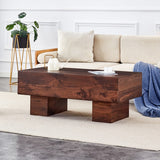 English Elm Modern Simple Walnut Colored Texture Sticker Mdf Coffee Table - 43.3"X21.6"X17.2" Practical Model.Making It An Ideal Addition To Any Living Room Or Apartment.