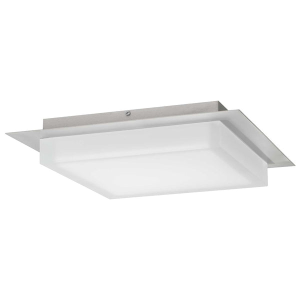 English Elm 14 Inch Square Led Flush Mount Ceiling Light Dimmable Acrylic Diffuser for Any Room Chrome B370P399081