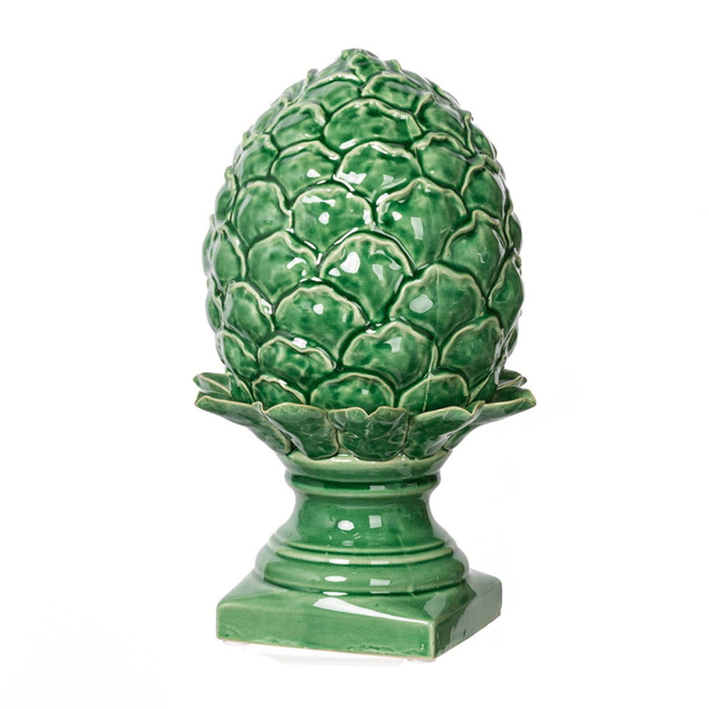 English Elm 7.5x7.5x12" Helsa Blooming Artichoke Accent Vintage Green Glaze Heirloom Décor Centerpiece Flair W2078P310338