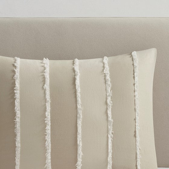 English Elm King/Cal King Boho Striped Cotton Duvet Cover Set with Clip Jacquard Trim, OEKO-TEX, Machine Washable B035P217805