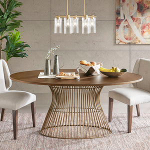 INK+IVY Mercer Mid-Century Oval Dining Table IIF20-0062 Bronze