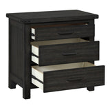 English Elm Jayzen Grey 3-Drawer Nightstand With Felt Lined Top Drawer