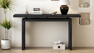 English Elm U_Style Modern Ash Veneer Console Table - Sleek, Minimalist Design For Entryway & Living Room Décor N711P241324B-GIGA