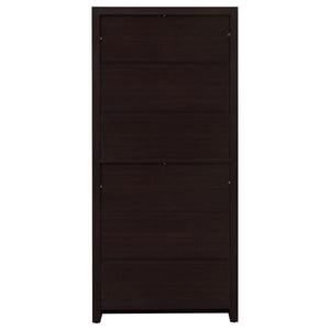 English Elm Maureen Cappuccino 5-Shelf Bookcase with Drawer — Warm Espresso-Toned Display Shelves & Hidden Storage Elegance B062P331099