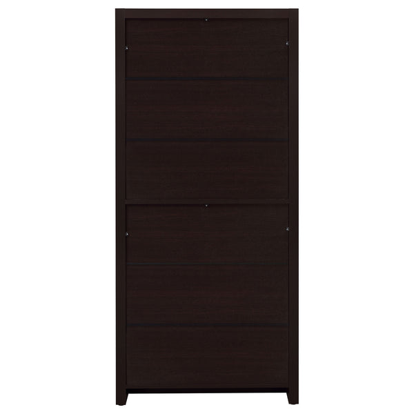 English Elm Maureen Cappuccino 5-Shelf Bookcase with Drawer — Warm Espresso-Toned Display Shelves & Hidden Storage Elegance B062P331099
