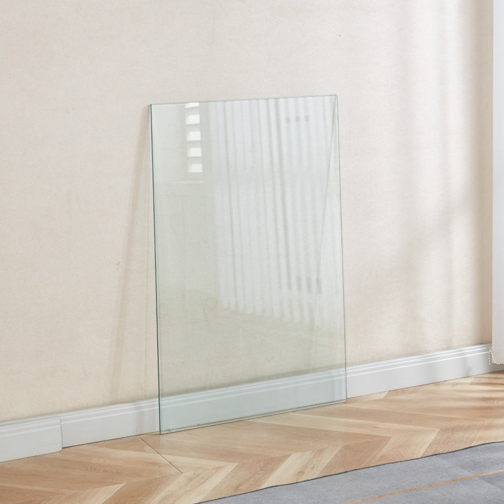 English Elm Tempered Clear Glass Table Top Rectangular 60x90cm Durable Transparent Surface W234P285153