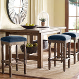 Madison Park Cirque Industrial Counter Stool Set of 2 MP104-0037 Navy