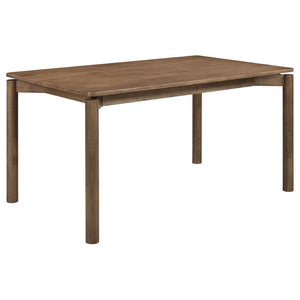 English Elm Perkins Sculptural Okume Veneer Dining Table with Tapered Legs for Family Gatherings Natural Walnut B062P447982