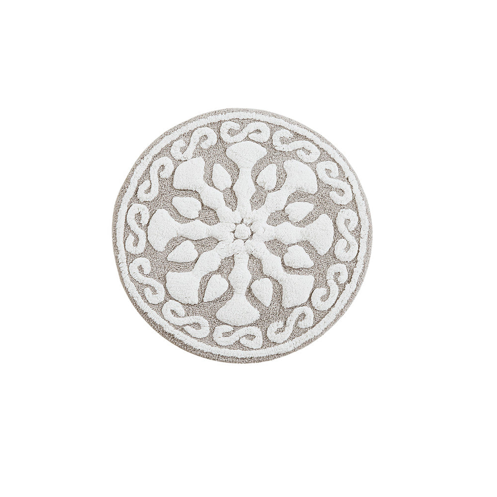 JLA Home Madison Park - Medallion Tufted Cotton Bath Rug with Plush Medallion Texture, Machine Washable, Boho Chic MP72-4430