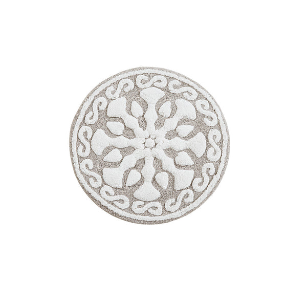 JLA Home Madison Park - Medallion Tufted Cotton Bath Rug with Plush Medallion Texture, Machine Washable, Boho Chic MP72-4430