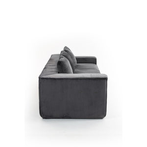 English Elm Modular Corduroy Sectional with Deep Foam Seating Low Profile Living Room Couch W3326S00013