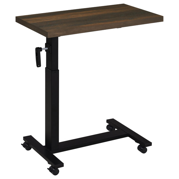 English Elm Geary Dark Pine Rolling C-Table with Hand Crank Height Adjust 27–39" Locking Casters for Laptop BreakfastGeary Dark Pine Rolling C-Table with Hand Crank Height Adjust 27–39" Locking Casters for Laptop Breakfast B062P375560