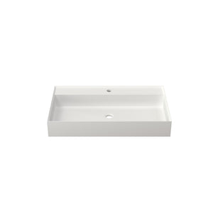 English Elm Stone Resin Seamless Vanity Basin Sculptural Sink for Modern Spa Bathrooms T3785P355779