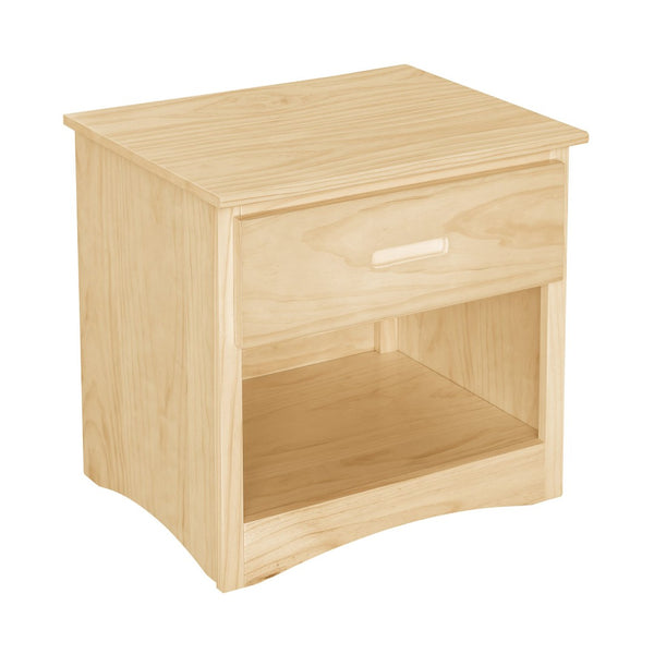 English Elm Contemporary Pine Wood Nightstand Open Shelf Drawer Bedside Table for Modern Bedrooms B011P473065