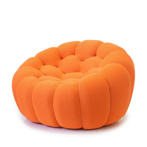 English Elm Bubble Bubble Armless Sofa Orange Modular Seat — Breathable 3D Knit, High-Density Foam Comfort, Kid-Safe Design B341P320929