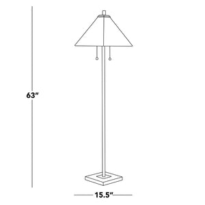 English Elm 63" Tiffany Style Floor Lamp with Stained Green Glass and Bronze Finish B202P471645