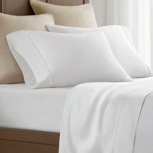 English Elm 4 Piece California King Sateen Sheet Set - Luxurious 100% Egyptian Cotton, Timeless White Elegance B035P381314