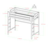 Bentley Twin/Loft Metal Bunk Bed Mint BTSQTOLMT Walker Edison