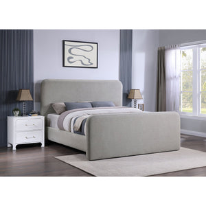 English Elm Kendra Grey Eastern King Upholstered Platform Bed - Modern Design, Soft Fabric, Perfect For Any Room B062S01061