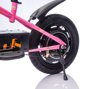 English Elm 24v Kids Electric Dirt Bike 300w Motor 16in Pneumatic Tires Adjustable Seat Ages 5 to 12 Pink W1578P335443