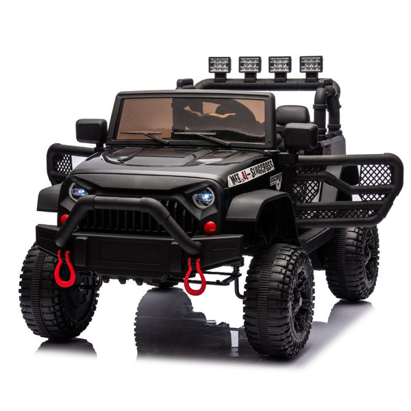 English Elm 24v Kids Electric Ride on Car with Parental Remote Dual Motors and Four Wheel Suspension Black W1578P208321