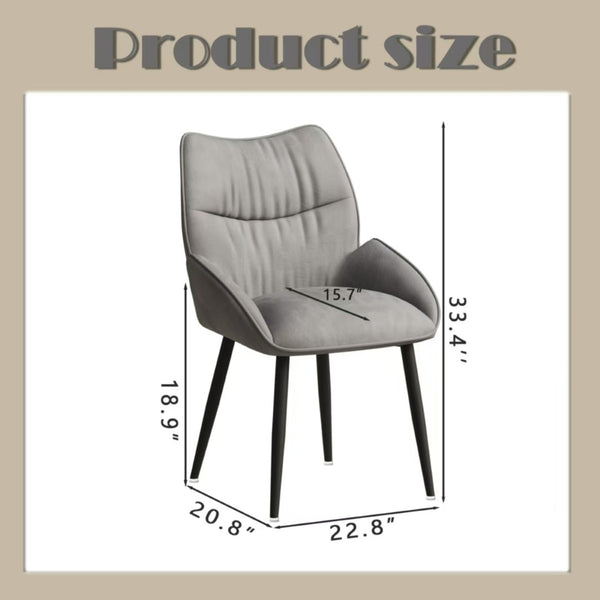 English Elm Luxury Velvet Dining Chair Set of Four with Cushioned Seats and Sturdy Metal Frame W1727S00011