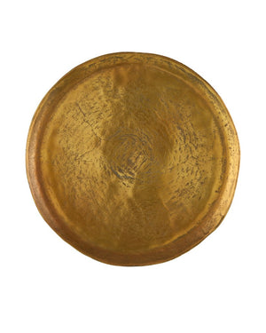 Currey & Company Ballyregan Brass Accent Table - Whimsical Greyhound Base & Antique Finish For Chic Home Decor Gold Cast Aluminum 4000-0239-currey-company