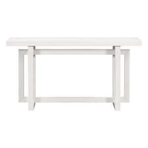 English Elm U_style Farmhouse Console Table with Three Drawers Open Shelf Entryway Organizer N711P410422K