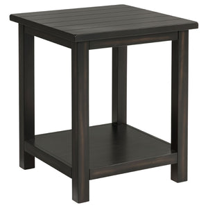 English Elm Castleton Farmhouse Pine Living Room Table Set with Shelves and Drawer Storage B062S01642